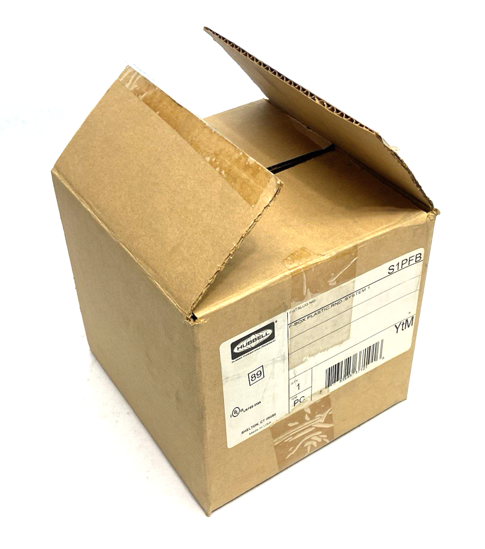 Hubbell S1PFB Round Flush Floorbox, PVC, 3.00" Minimum Dept of Pour - Maverick Industrial Sales
