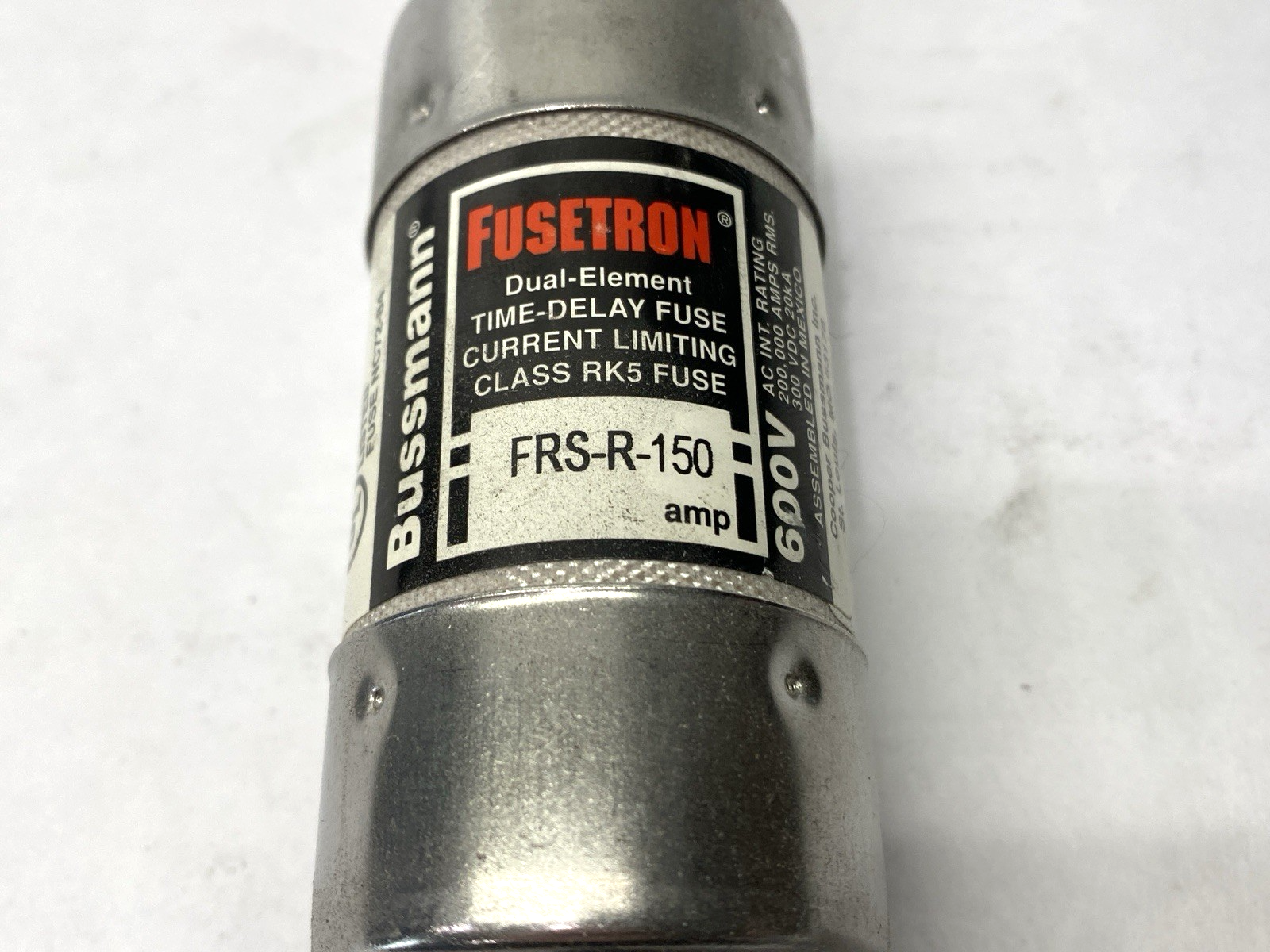 Cooper Bussmann Fusetron FRS-R-150 Time-Delay Fuse Class RK5 600V 150A LOT OF 2 - Maverick Industrial Sales