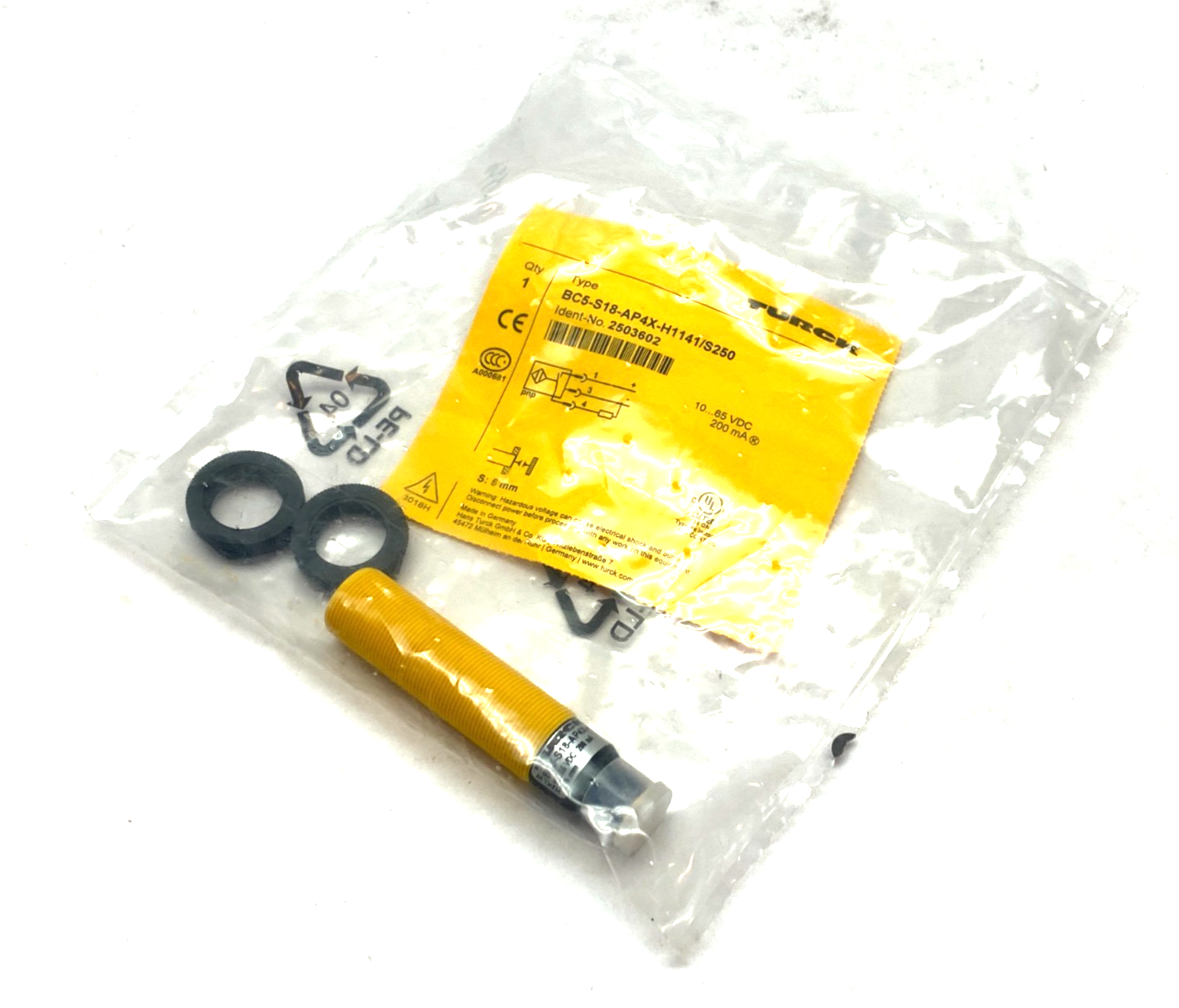Turck BC5-S18-AP4X-H1141/S250 Capacitive Proximity Sensor PNP Out 2503602 - Maverick Industrial Sales