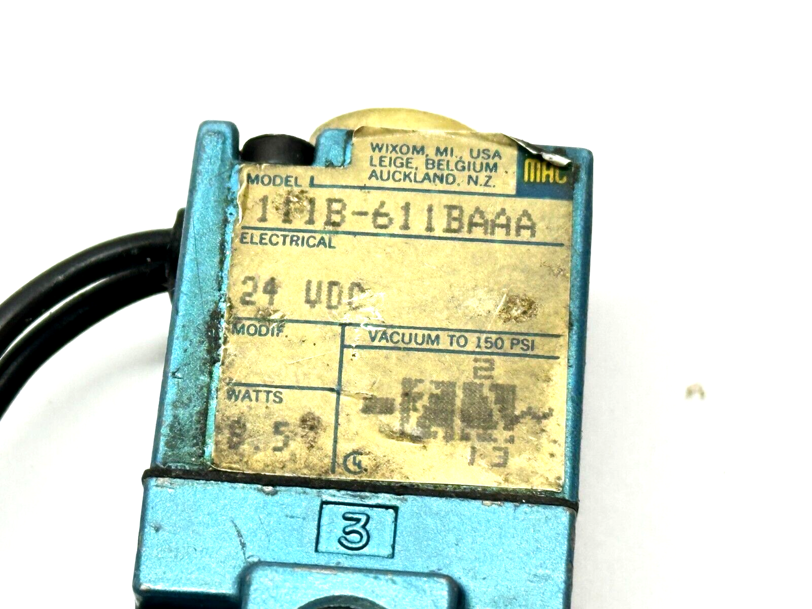 MAC 111B-611BAAA Solenoid Valve 8.5W 25VDC 1/8"NPT - Maverick Industrial Sales