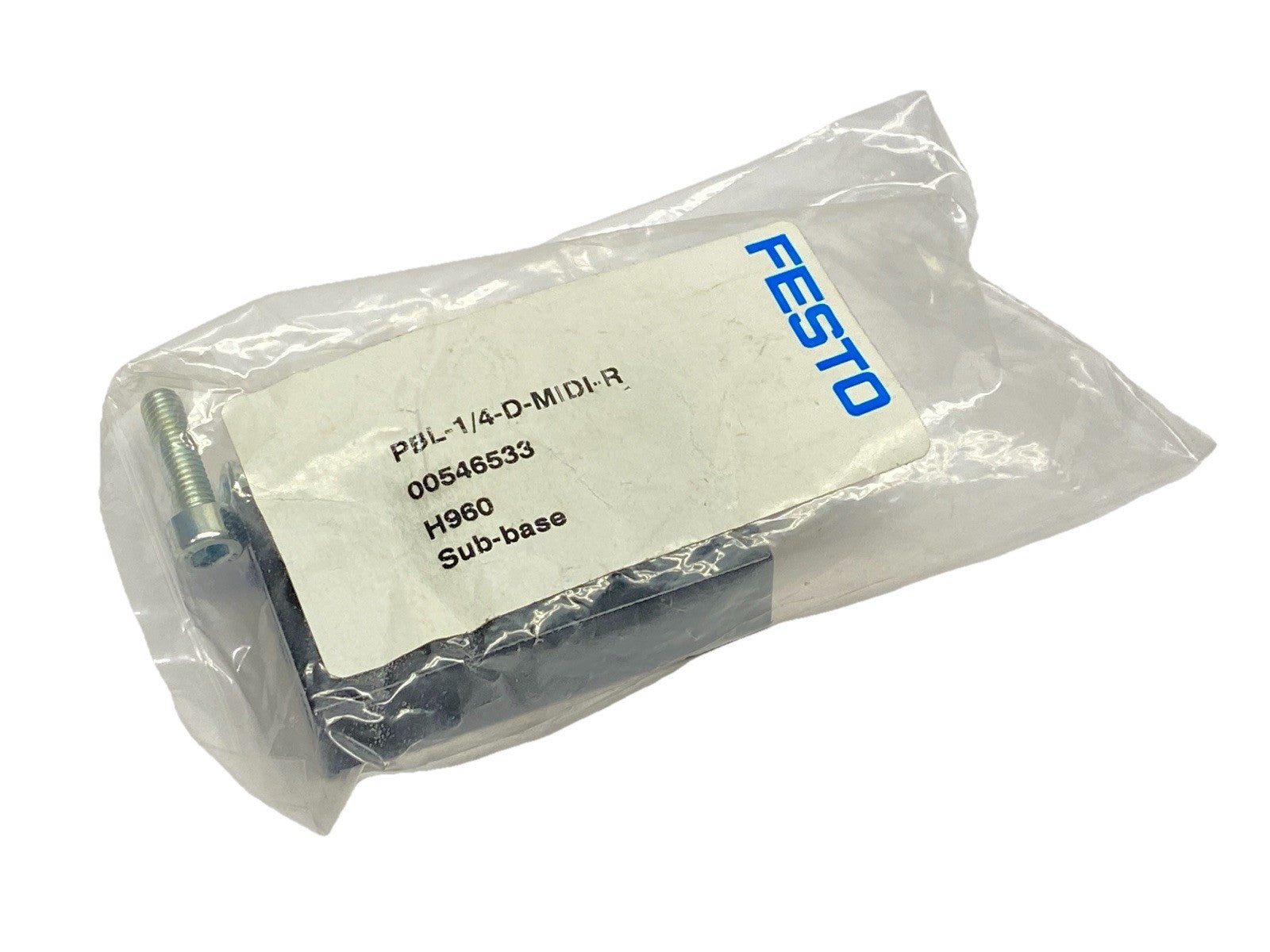 Festo PBL-1/4-D-MIDI-R Pneumatic Sub-Base 546533 - Maverick Industrial Sales