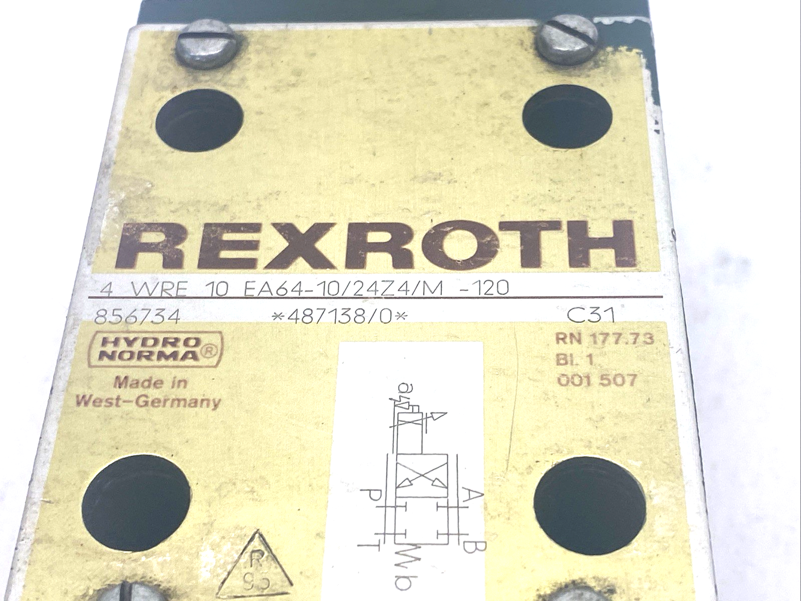 Rexroth Hydronorma 4 WRE 10 EA64-10/24Z4/M-120 Valve - Maverick Industrial Sales