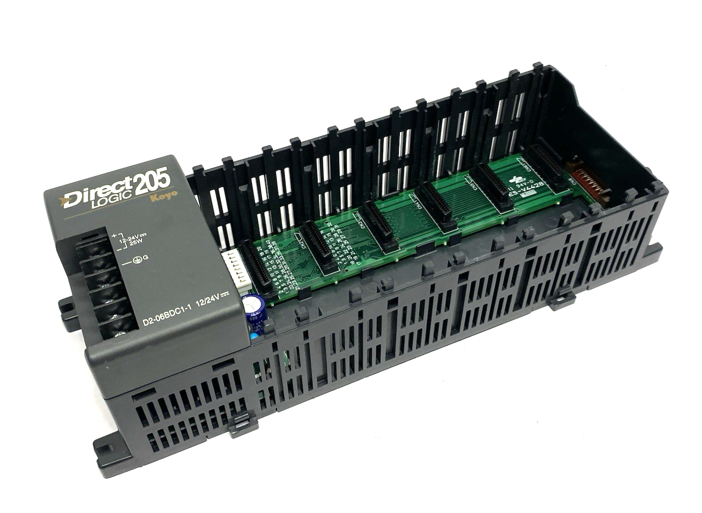 D2-06BDC1-1 | Automation Direct DirectLOGIC DL205 I/O base, 6-Slot, DIN rail/Panel - Used - Maverick Industrial Sales