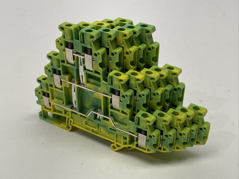 Phoenix Contact UT 2,5-3PE Ground Terminal Block Green/Yellow 3214275 LOT OF 5 - Maverick Industrial Sales