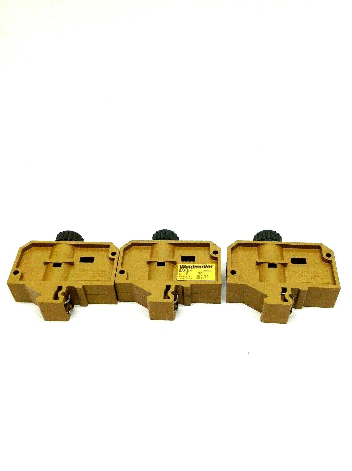Wiedmuller SAKS4 4 Fuse Terminal Block 16A Lot of 3 - Maverick Industrial Sales