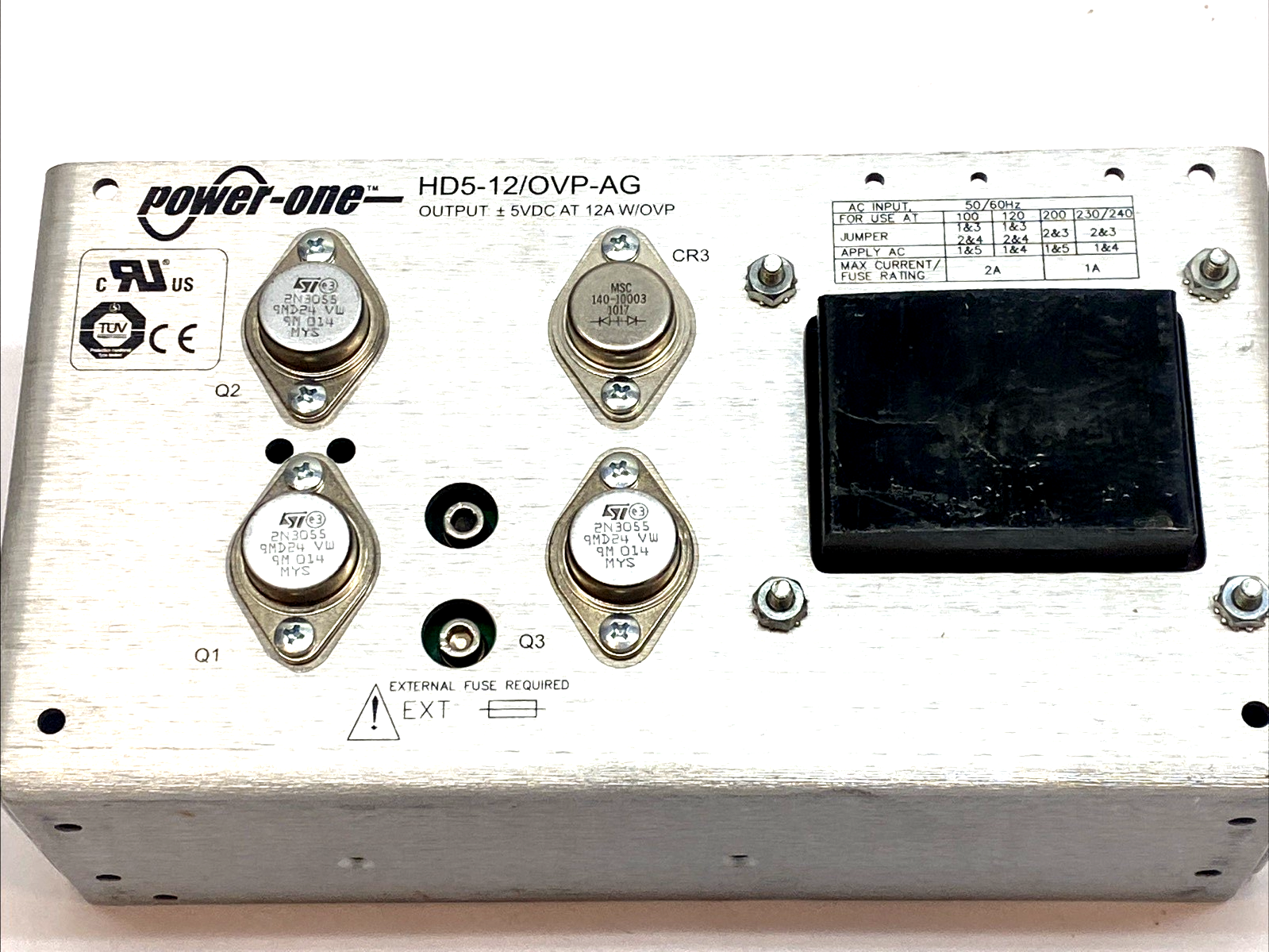 Power-One HD5-12/OVP-AG Linear AC-DC Power Supply 5V 12A 60W - Maverick Industrial Sales