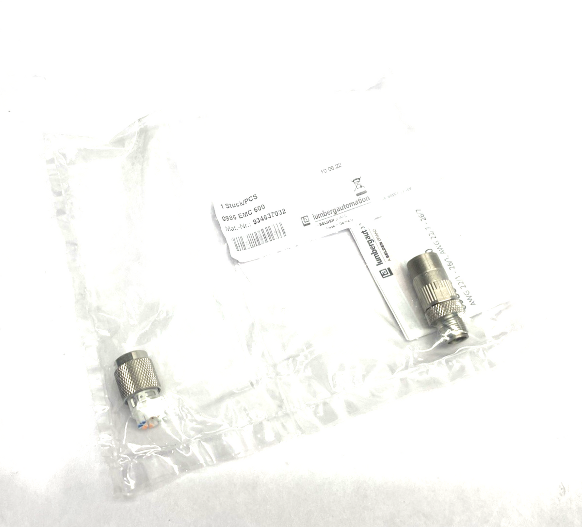 0986 EMC 600 | Lumberg Automation Field Attachable M12 8-pin Connector 934637032 - New - Maverick Industrial Sales