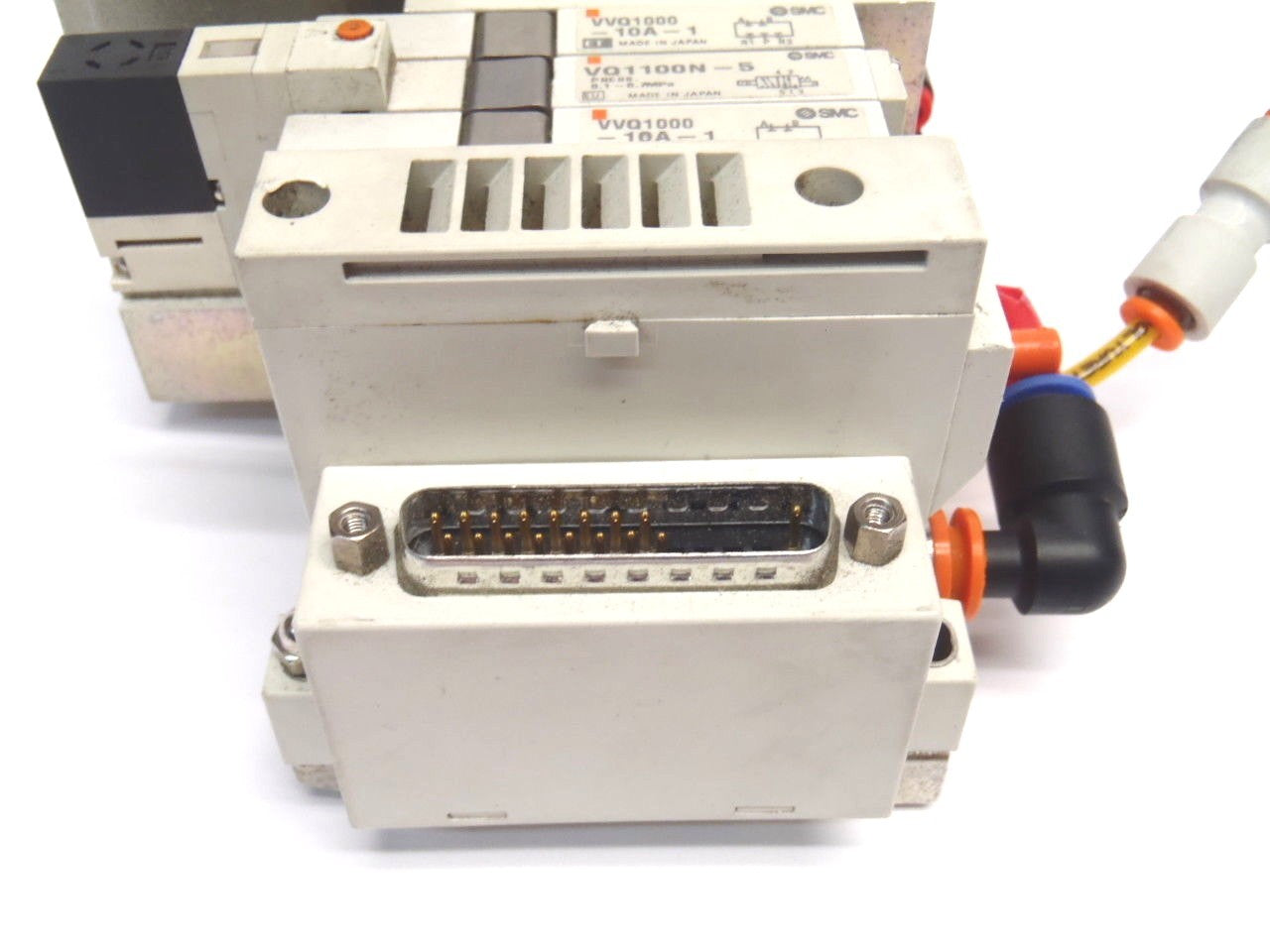 SMC Manifold w/ 6) VVQ1000-10A-1 1) VQ1300N-5 1) VQ1100N-5 1) ARM2000 Regulator - Maverick Industrial Sales