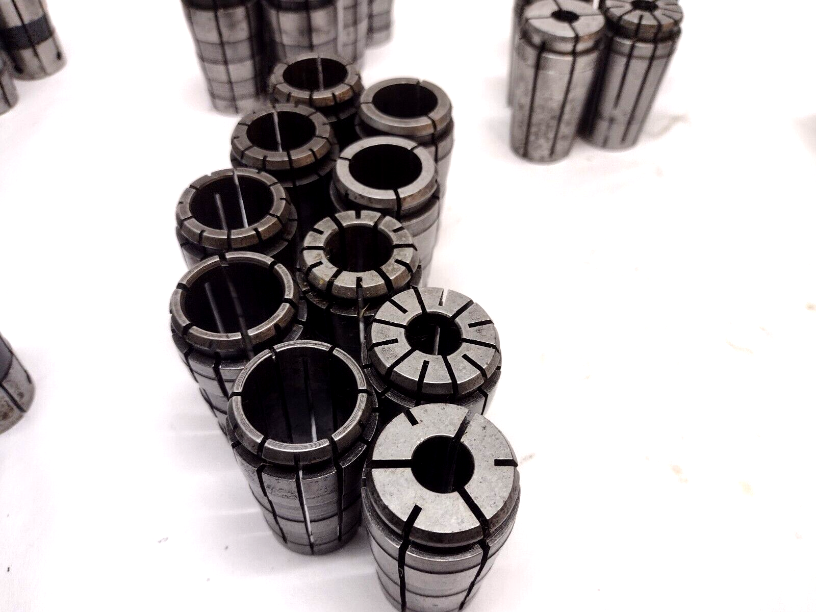 69 Pieces | Assorted CNC Spring Collets LOT OF 69 - Used - Maverick Industrial Sales