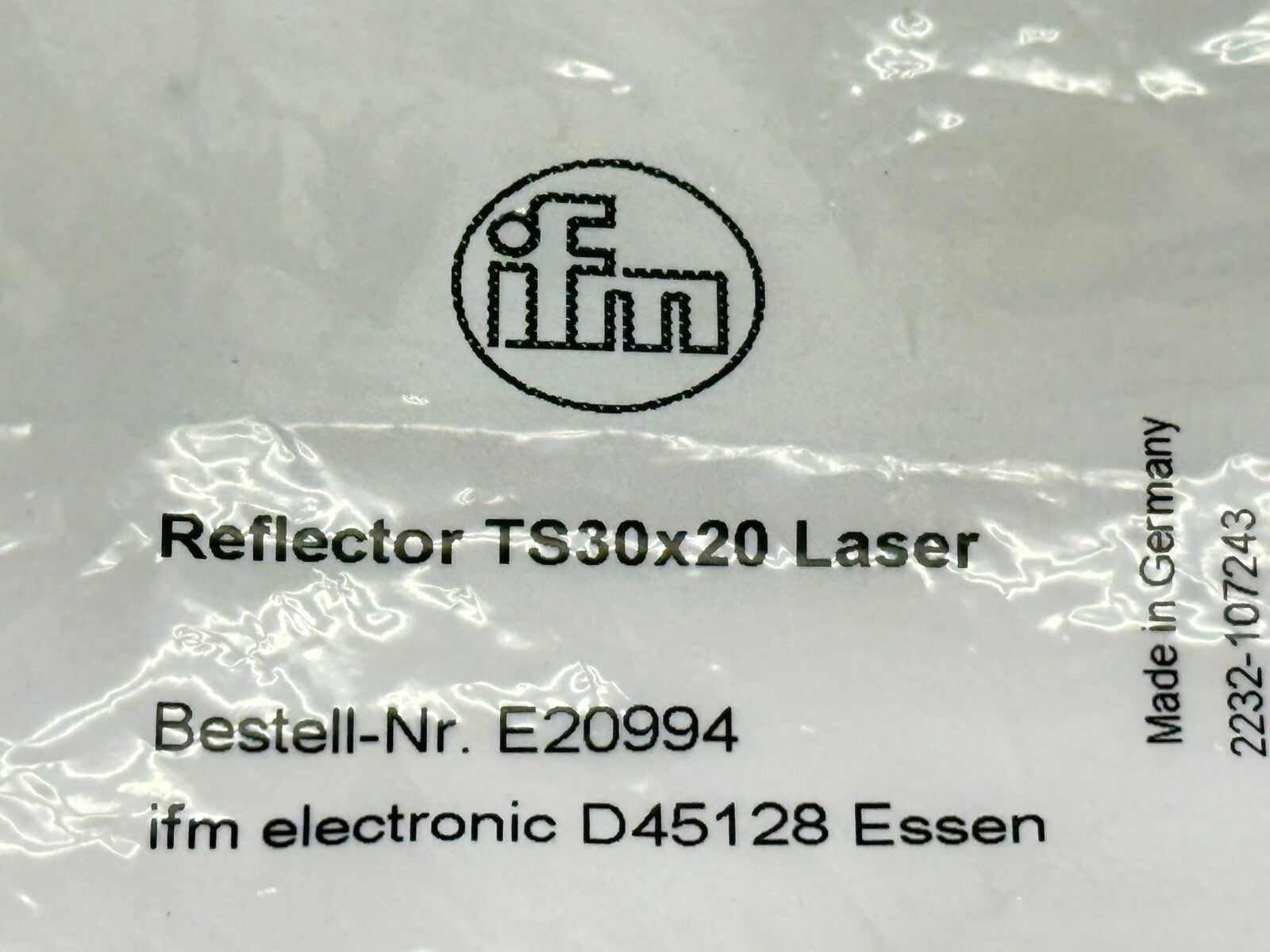 E20994 | IFM E20994 Reflector For Retro-Reflective Sensors REFLECTOR TS-30X20 - New - Maverick Industrial Sales