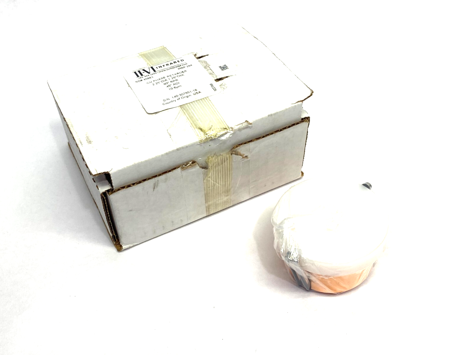 II-VI Infrared 922768 CU Phase Retarder 2.25" Dia. 1.25" Thick 90° RPR, 45° AOI - Maverick Industrial Sales