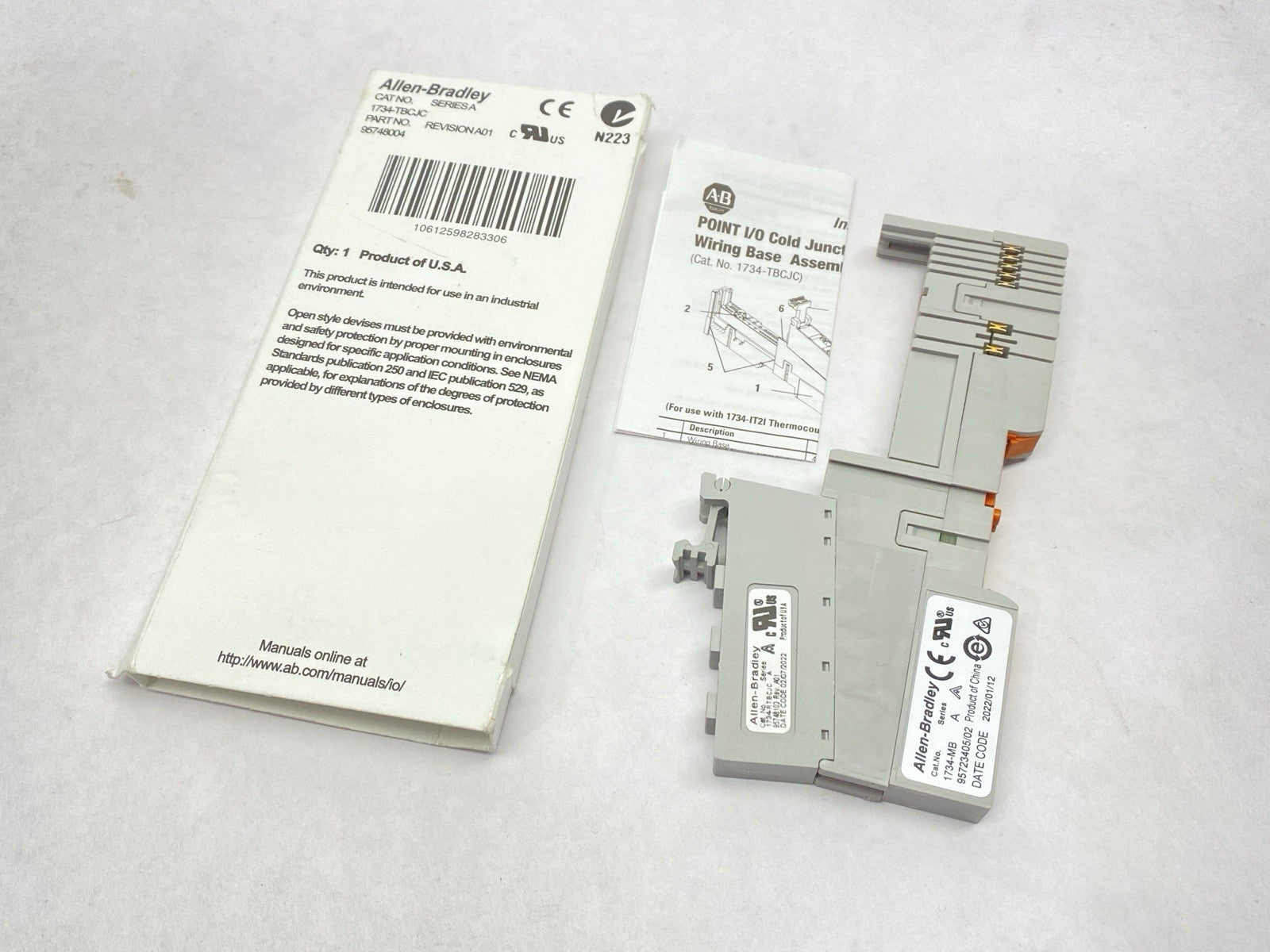 1743-TBCJC | Allen Bradley Ser A POINT I/O Terminal Base - New – Open box - Maverick Industrial Sales