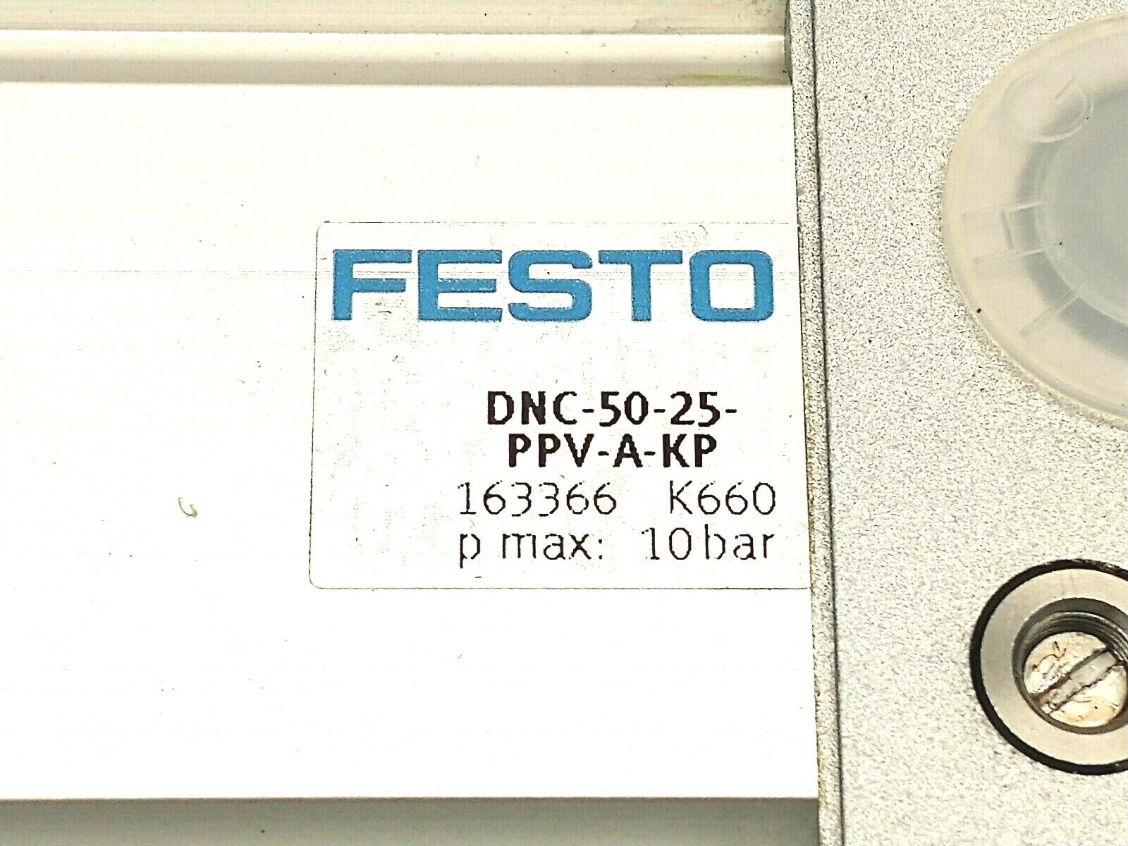 Festo DNC-50-25-PPV-A-KP Pneumatic Cylinder 50mm Bore 25mm Stroke 163366 - Maverick Industrial Sales