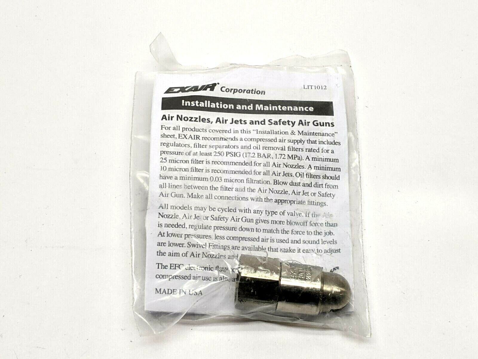 Exair HP1002SS High Power St. St. Air Nozzle - Maverick Industrial Sales