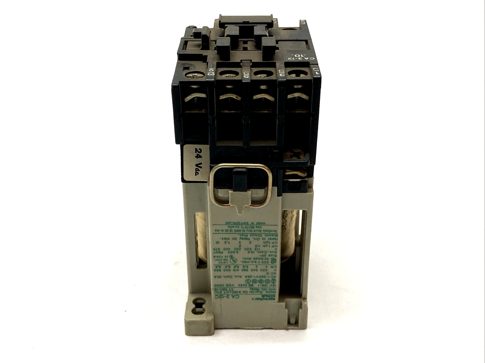 Sprecher+Schuh 3A3-12-10-24 Contactor 24VDC Coil 4-Pole CHIPPED - Maverick Industrial Sales