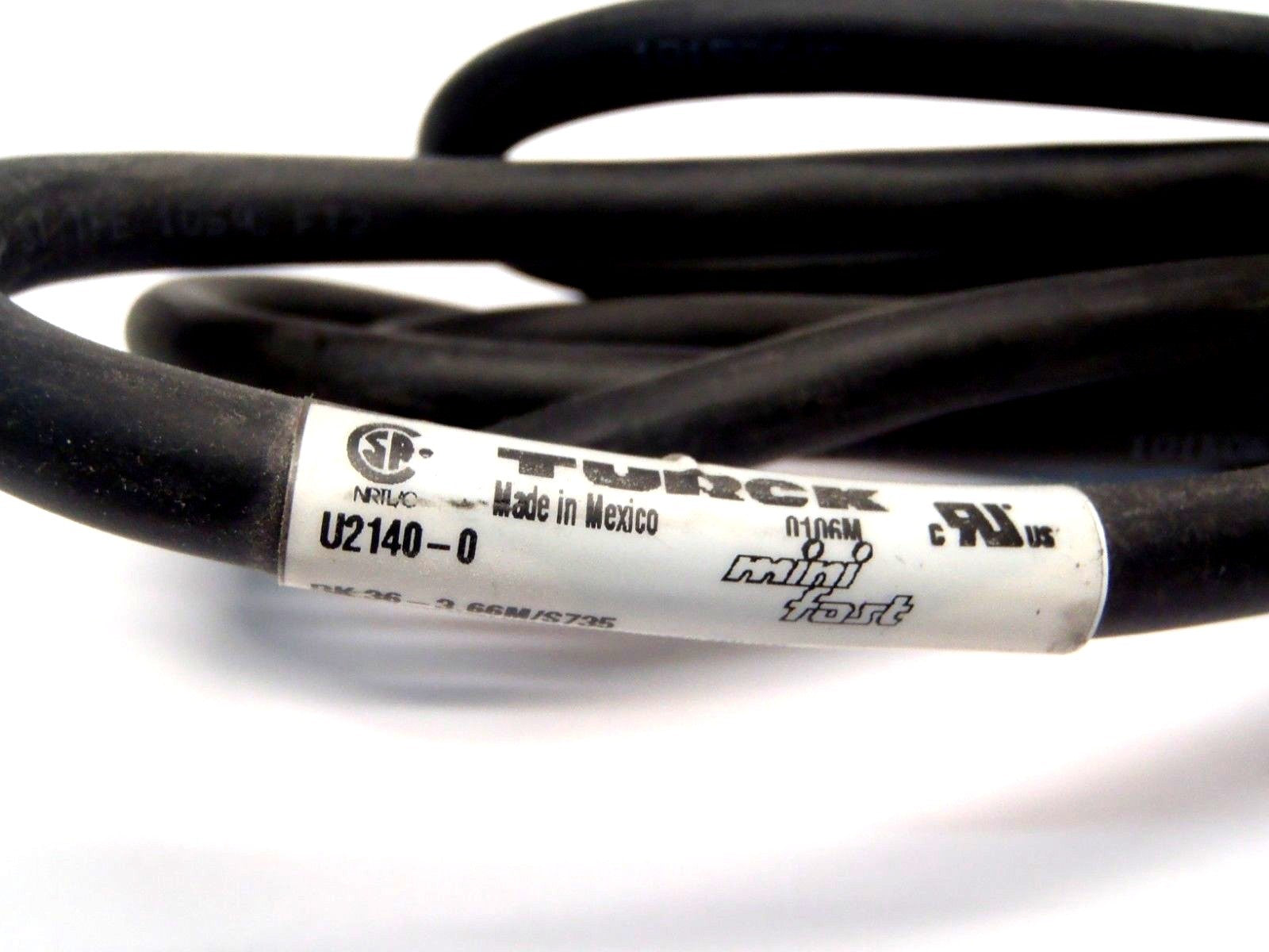 RFID 719-0015-00 Black Radio Antenna Hockey Puck w/ Turck Minifast Cable U2140-0 - Maverick Industrial Sales