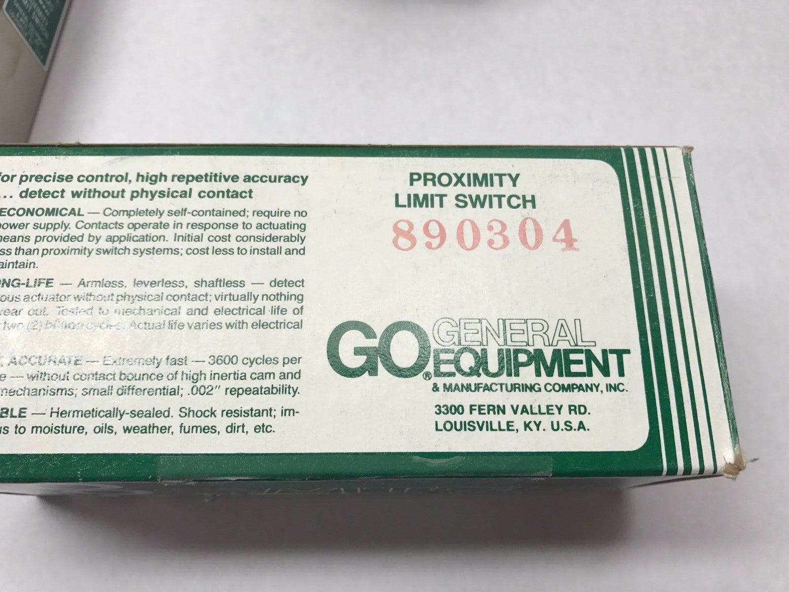 Go 112120 Proximity Limit Switch Heavy Pilot Duty 1250W 890304 - Maverick Industrial Sales