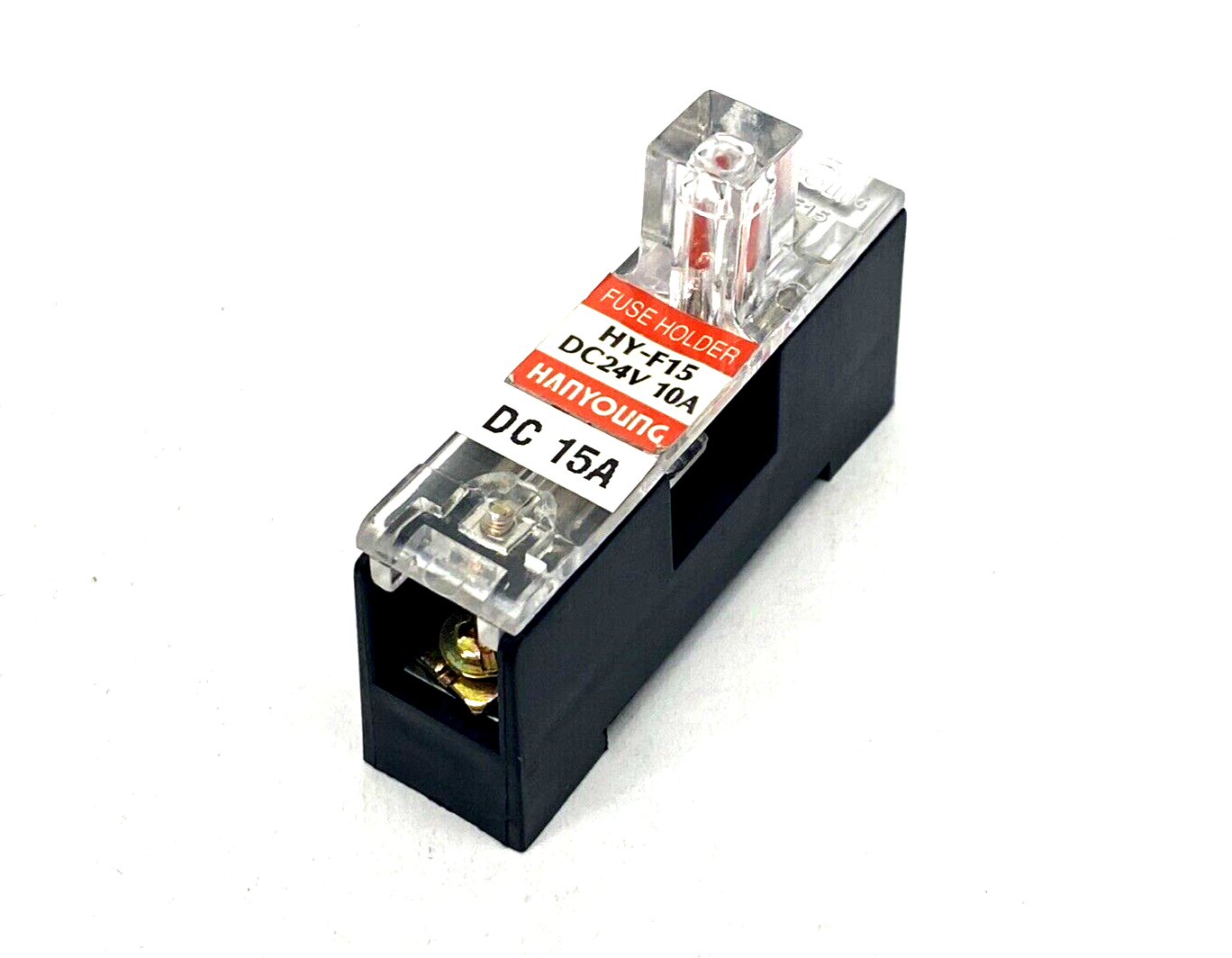 Hanyoung HY-F15 Fuse Holder 24VDC 10A LOT OF 3 - Maverick Industrial Sales