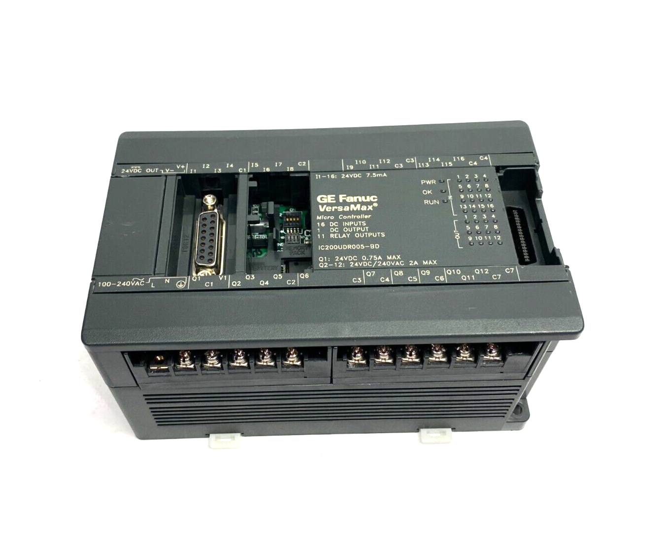 GE Fanuc IC200UDR005-BD VersaMax Micro Controller 16-DC Inputs 11 Relay Outputs - Maverick Industrial Sales