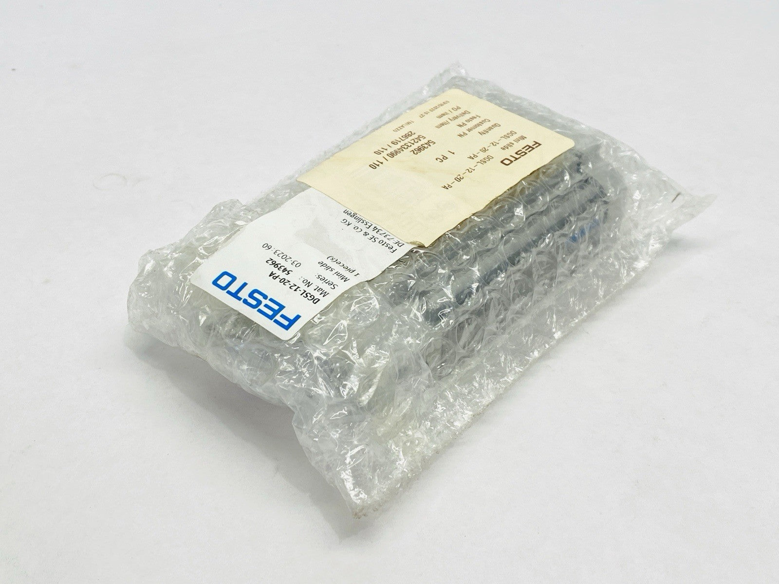 Festo DGSL-12-20-PA Pneumatic Mini Slide 16mm Diam 20mm Stroke 543962 - Maverick Industrial Sales