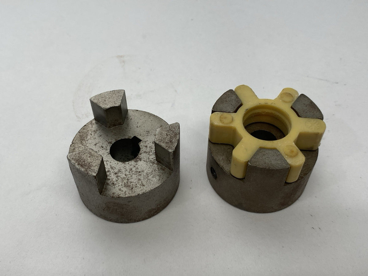 ML075 12MM | Martin Jaw Coupling Hub Half 2x w/ Flexible Spider Insert - Used - Maverick Industrial Sales