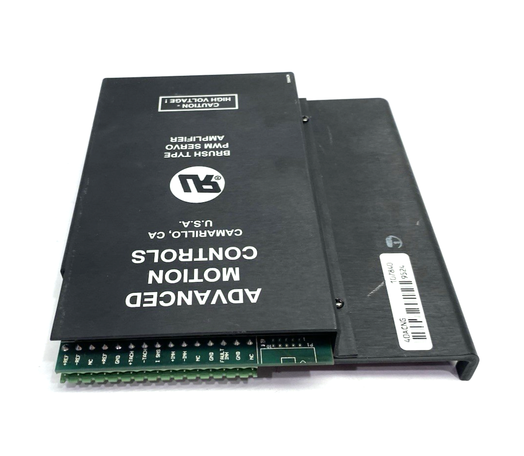Advanced Motion Controls 40ACNG Brush Typ PWM Servo Amplifier MISSING TERM SCREW - Maverick Industrial Sales