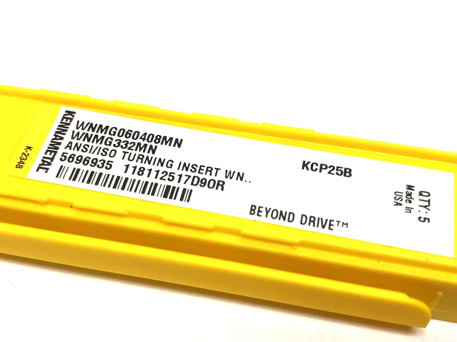 5696935 | Kennametal Kenloc™ Turning Insert Medium-Negative WNMG060408MN PKG OF 5 - New - Maverick Industrial Sales