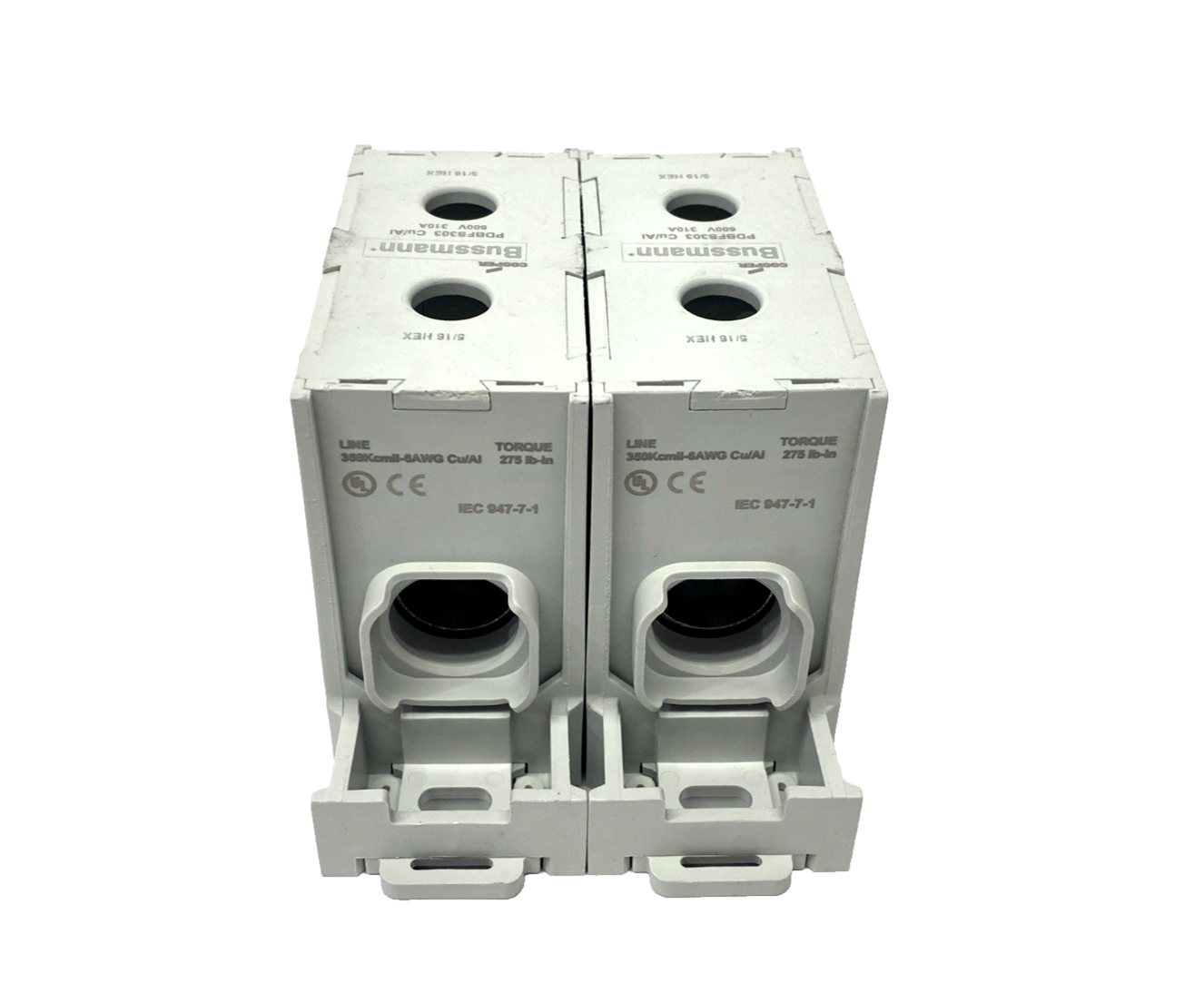 PDBFS303 | Eaton Bussmann Power Distribution Block Finger Safe 600V 310A BOX OF 2 - New – Open box - Maverick Industrial Sales