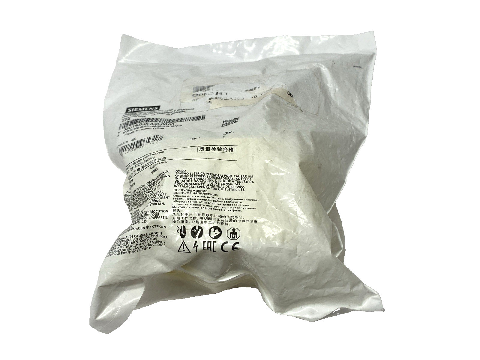 Siemens 3SU1900-0EA30-0AA0 Yellow Protective Collar for Mushroom Pushbutton 22mm - Maverick Industrial Sales