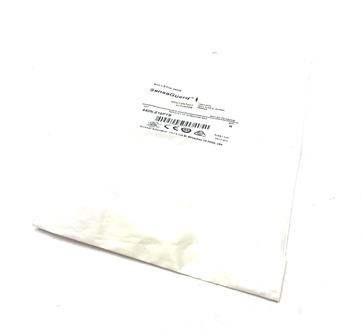 Allen Bradley 440N-Z18PTB Ser. B SensaGuard Non-Contact Actuator 18mm - Maverick Industrial Sales