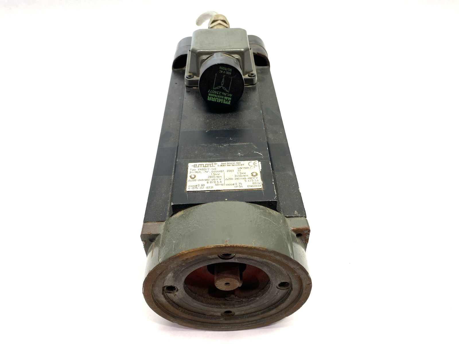 Emod VK63/2-140 Spindle Servo Motor 2800/3450rpm 240/415V 280/480V 1.5kW 6444467 - Maverick Industrial Sales