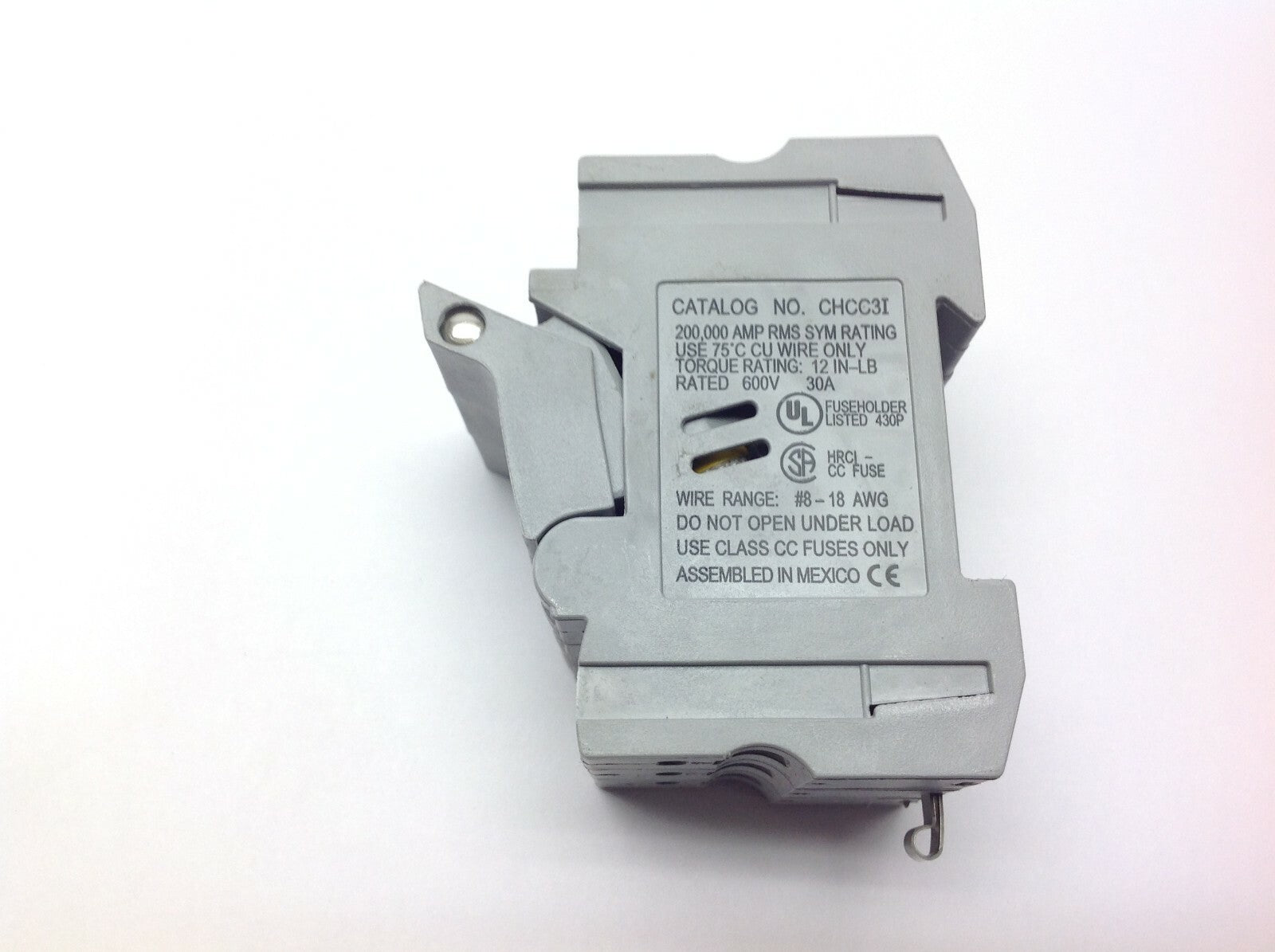 Buss CHCC3I Fuseholder w/ (3) LP-CC-1 Low-Peak Fuses - Maverick Industrial Sales