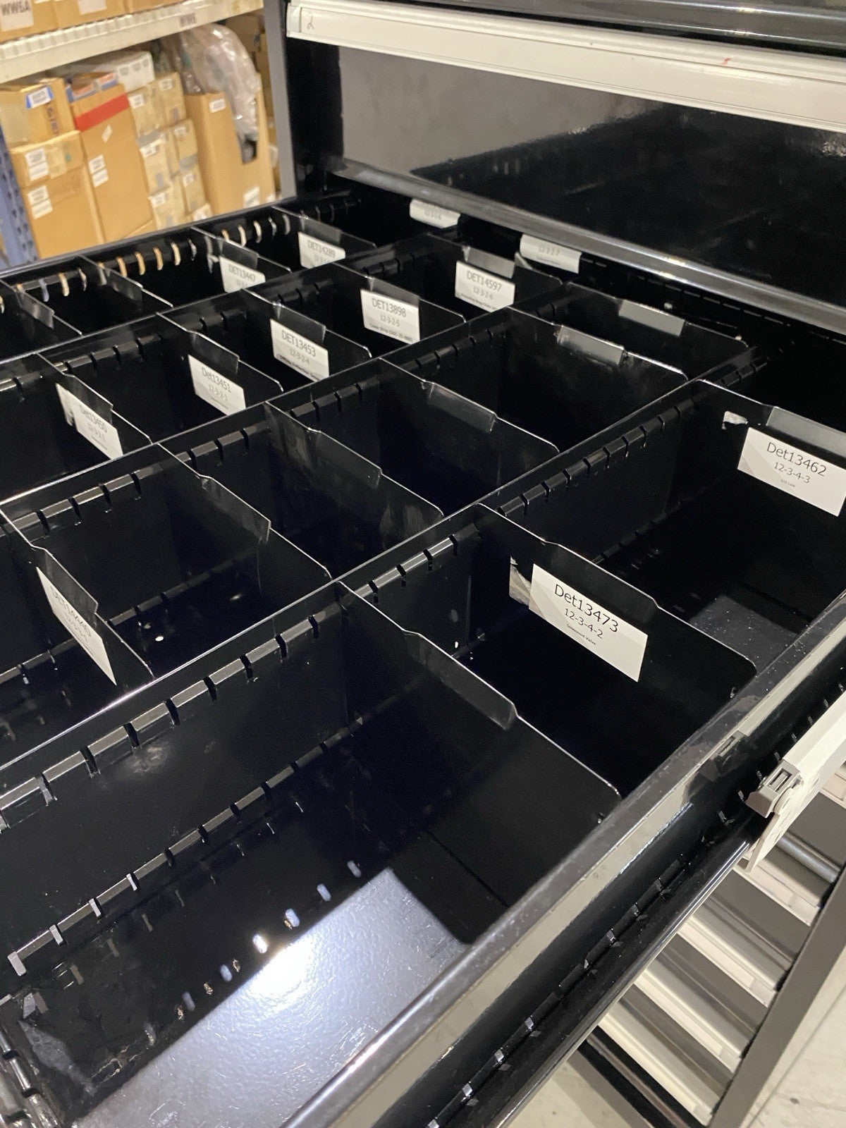 ULINE H-8422 Modular Drawer Cabinet 9 Drawer 29 x 29 x 62" - Maverick Industrial Sales