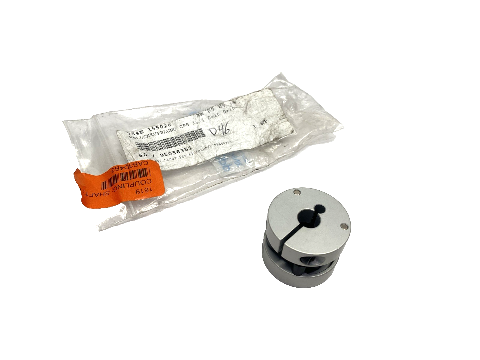 Durkopp CPS 15/1 Type TR Flexible Shaft Coupling 10mm Shaft Dia. 754E 155026 - Maverick Industrial Sales