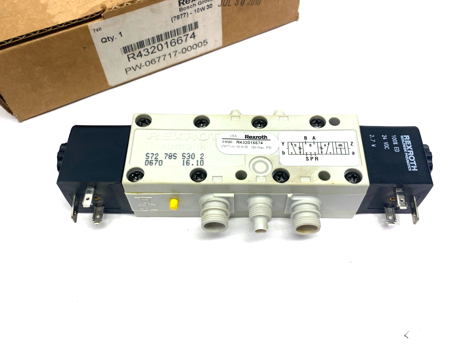 Bosch Rexroth R432016674 Double Solenoid Valve 5/3 - Maverick Industrial Sales