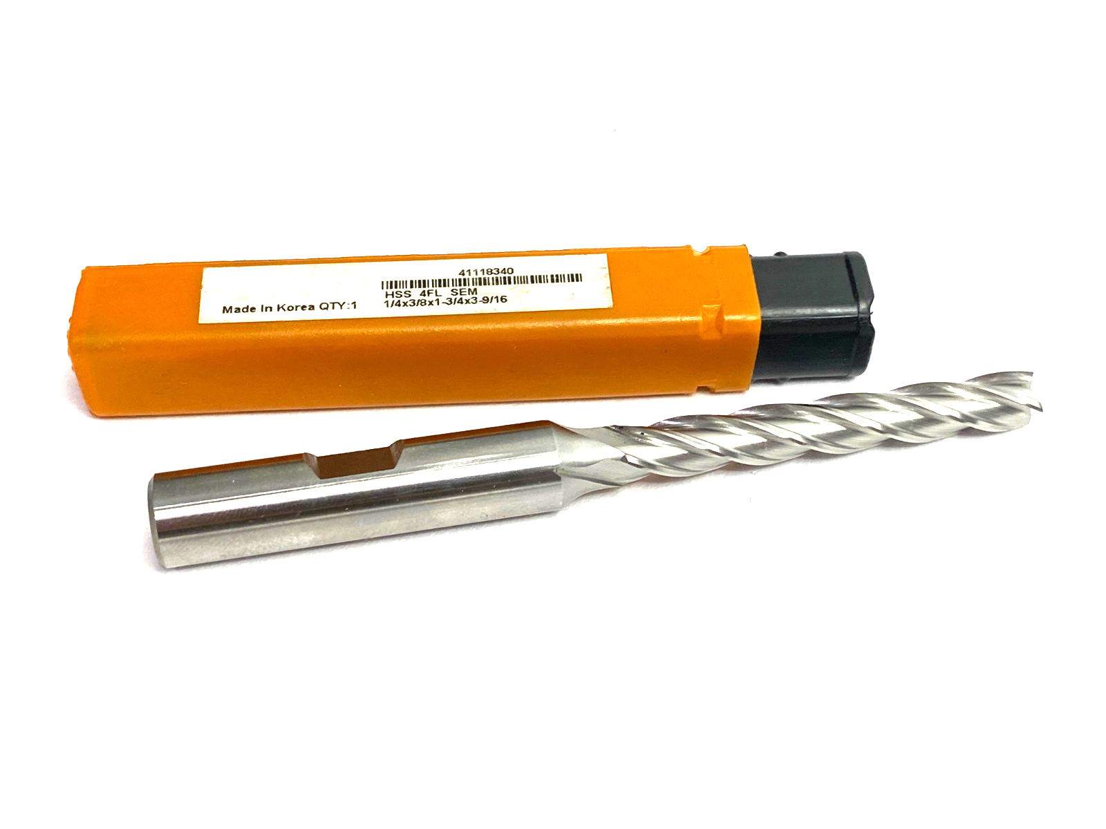 Hertel 41118340 Square End Mill: 1/4" Dia, 1-3/4" LOC, 4 Flute, High Speed Steel - Maverick Industrial Sales