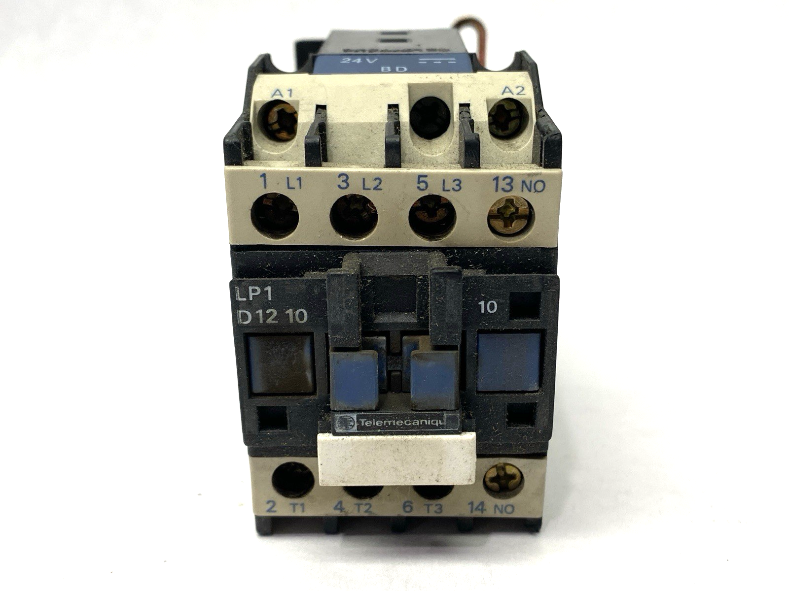LP1-D1210-BD | Telemecanique Contactor 3-Phase 600V 25A METAL DIN LATCH - Used - Maverick Industrial Sales