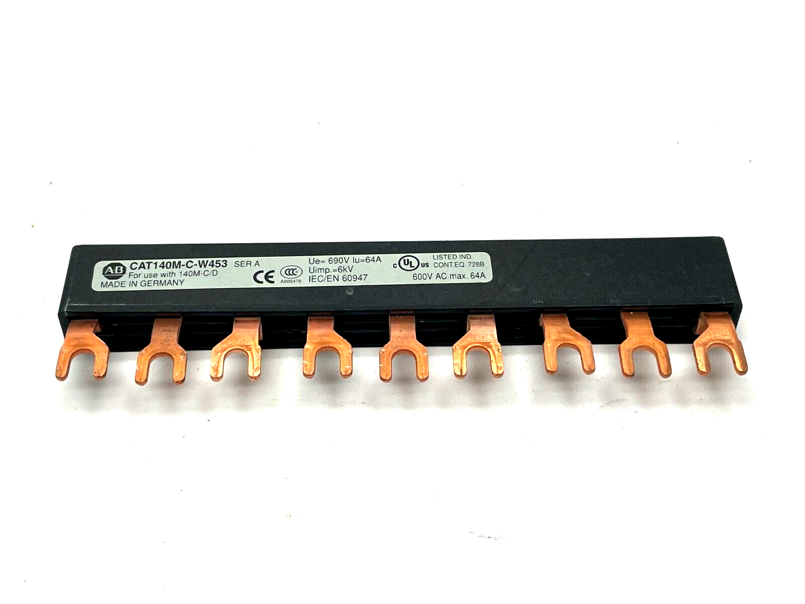 Allen Bradley CAT140M-C-W453 Ser. A Busbar 600V 64A - Maverick Industrial Sales