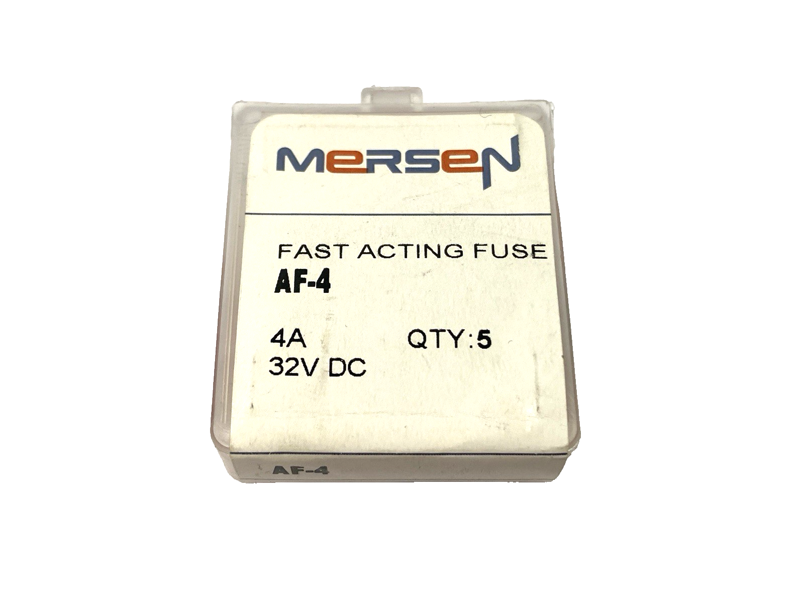 Mersen AF-4 Fast Acting Automotive Fuse 4A 32VDC LOT OF 5 - Maverick Industrial Sales
