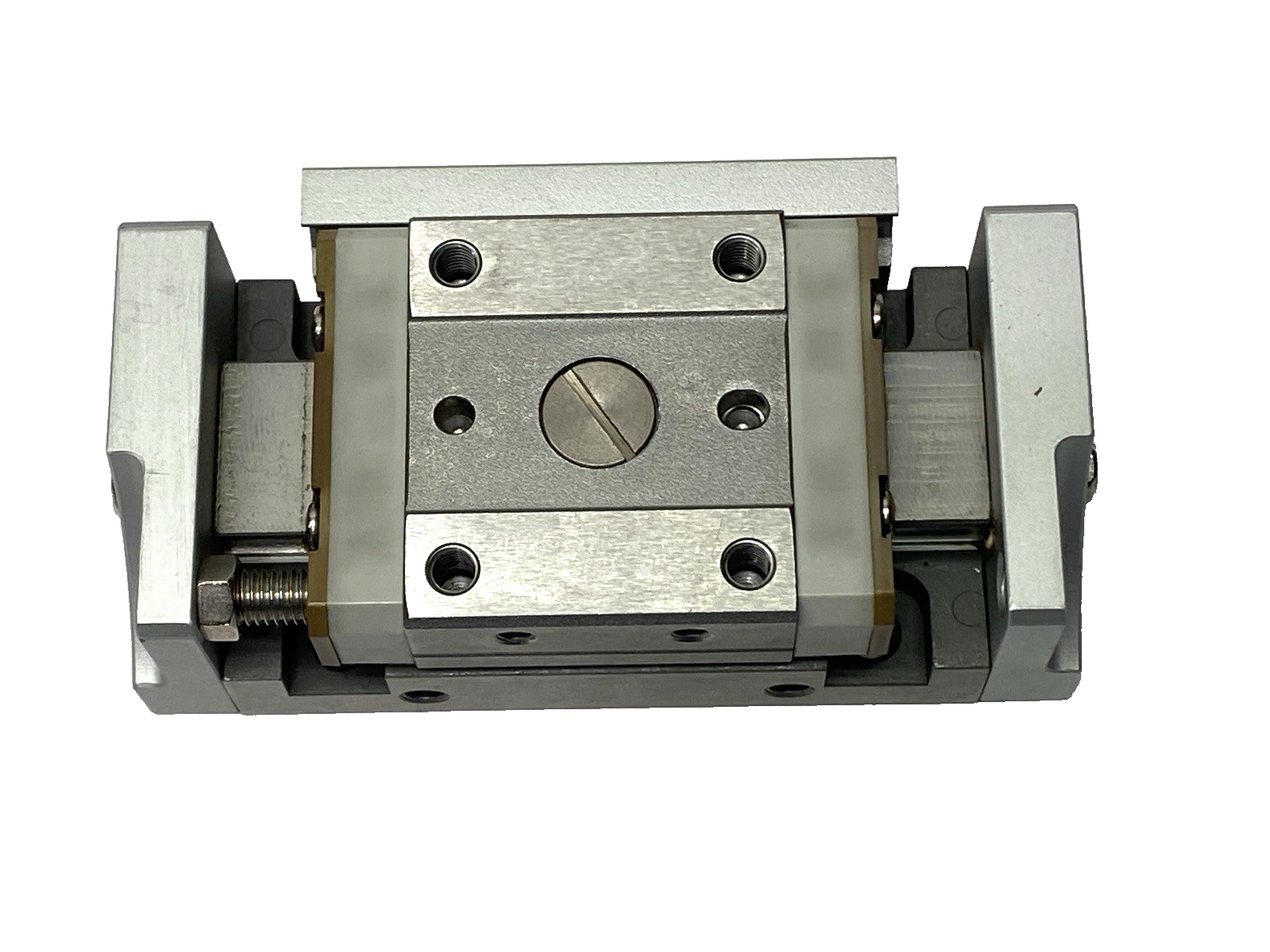 SMC MXP16-20C Pneumatic Slide Table MISSING SHOCK ABSORBER - Maverick Industrial Sales