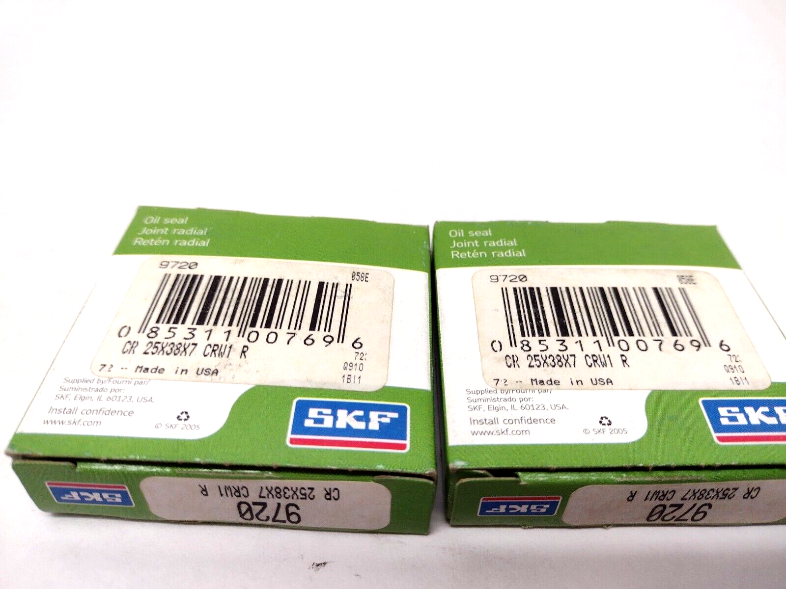 CR Chicago Rawhide 9720 CR 25X38X7 CRW1 R Oil Seal LOT OF 2 - Maverick Industrial Sales