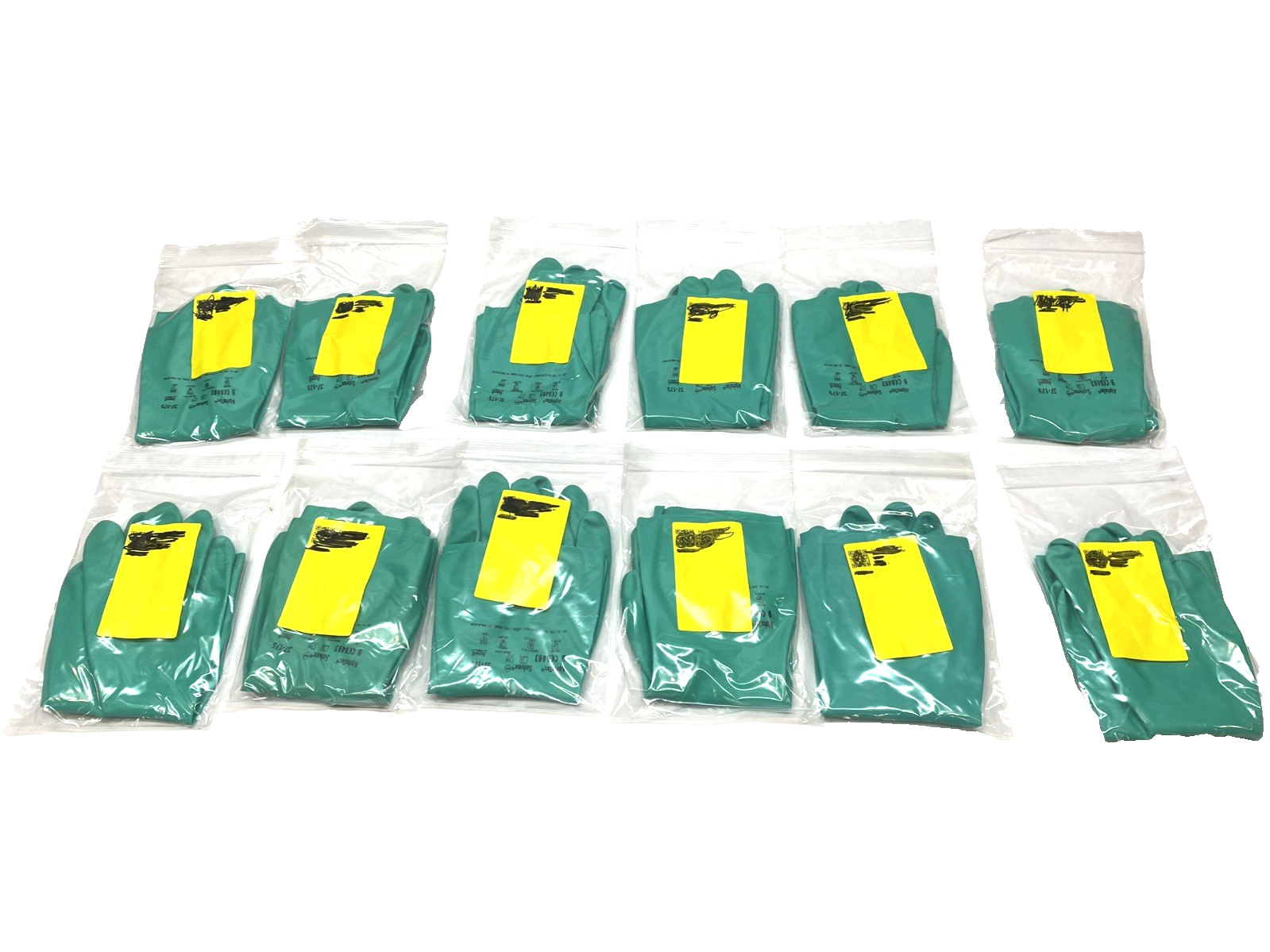 Liberty 2970SL/L Green Nitrile Chemical Gloves 13" Large LOT OF 12 - Maverick Industrial Sales