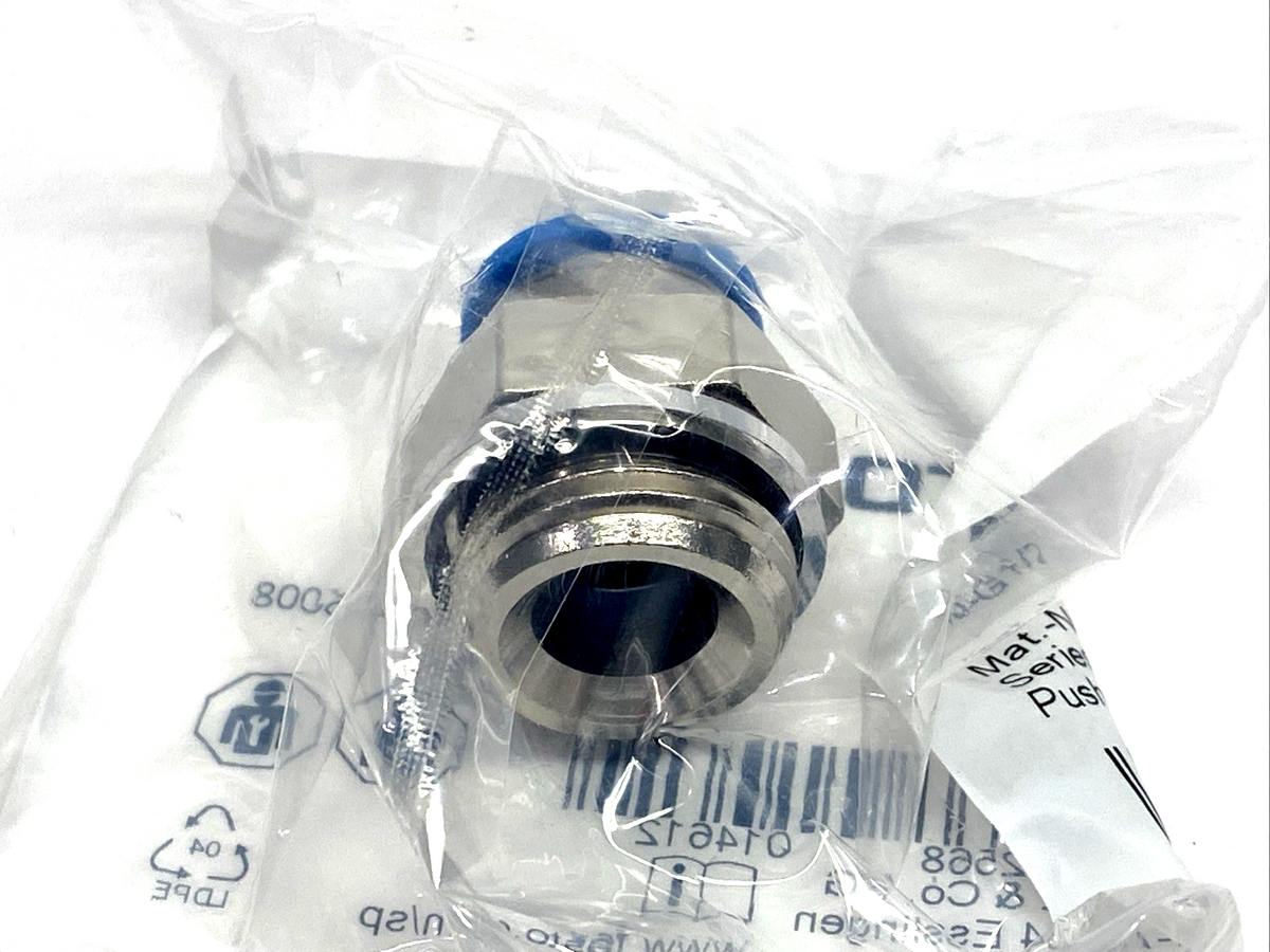 QS-G1/2-12 | Festo Push-In Pneumatic Fitting, Male G1/2, 12mm Tube O.D. 186104 3PK - New - Maverick Industrial Sales