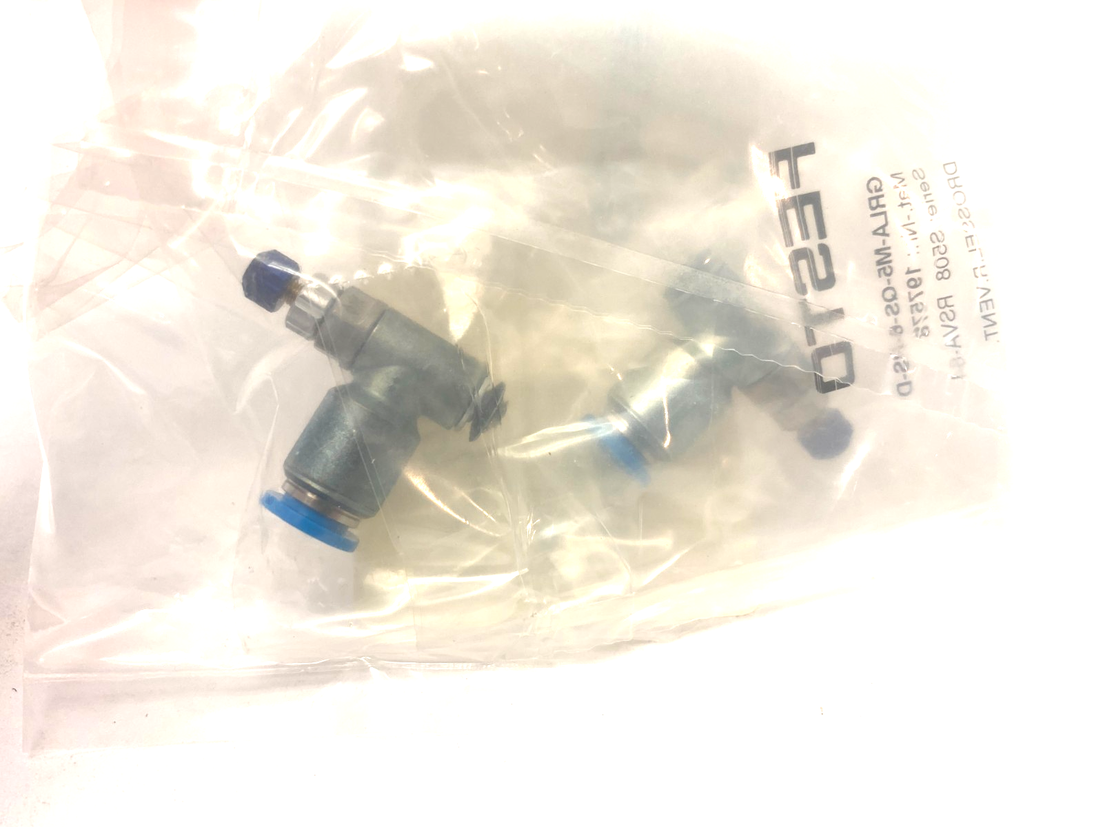 Festo GRLA-M5-QS-6-RS-D One-Way Flow Control Valve Fitting 197578 PKG OF 2 - Maverick Industrial Sales