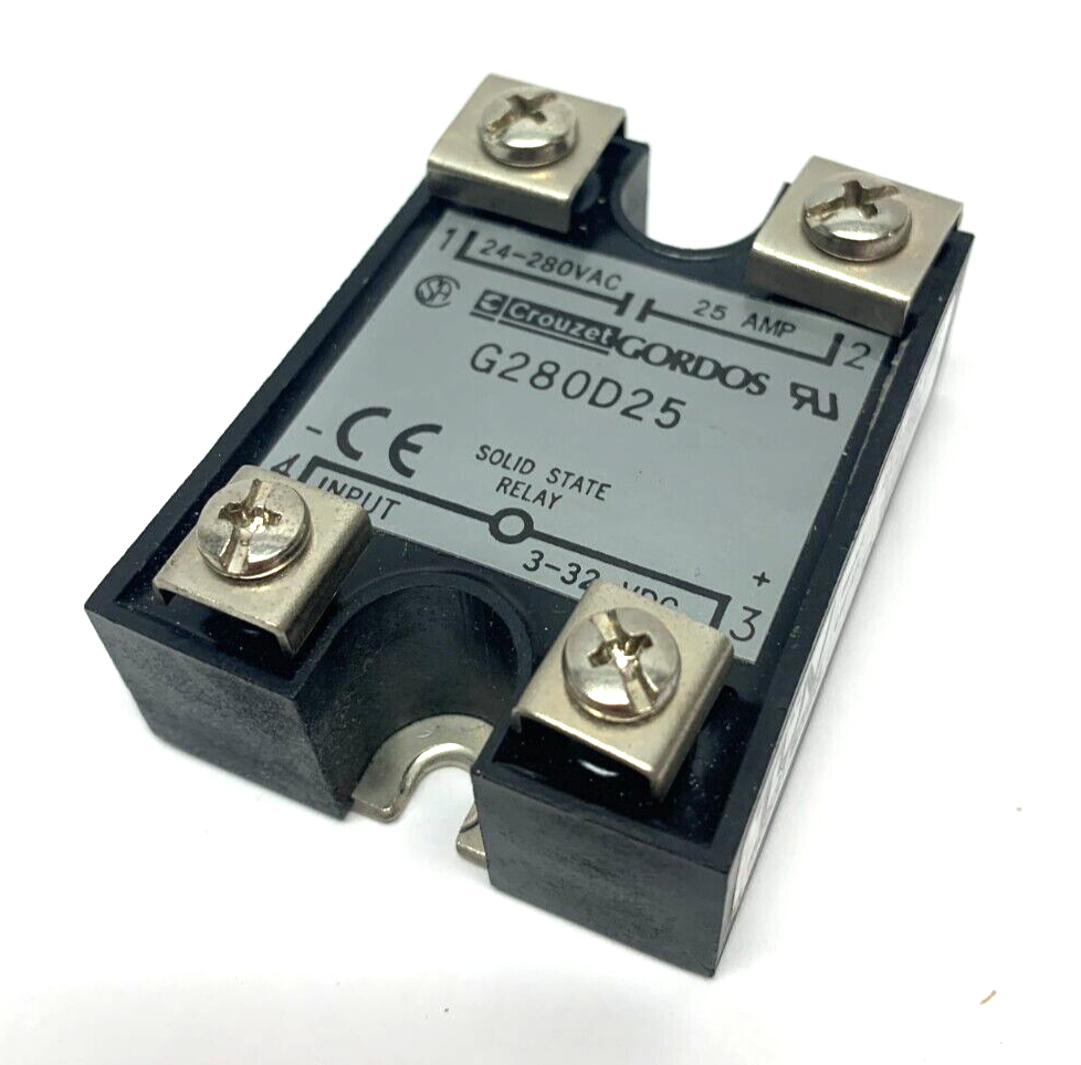 Crouzet Gordos G280D25 Solid State Relay 24-480VAC 3-32VDC - Maverick Industrial Sales