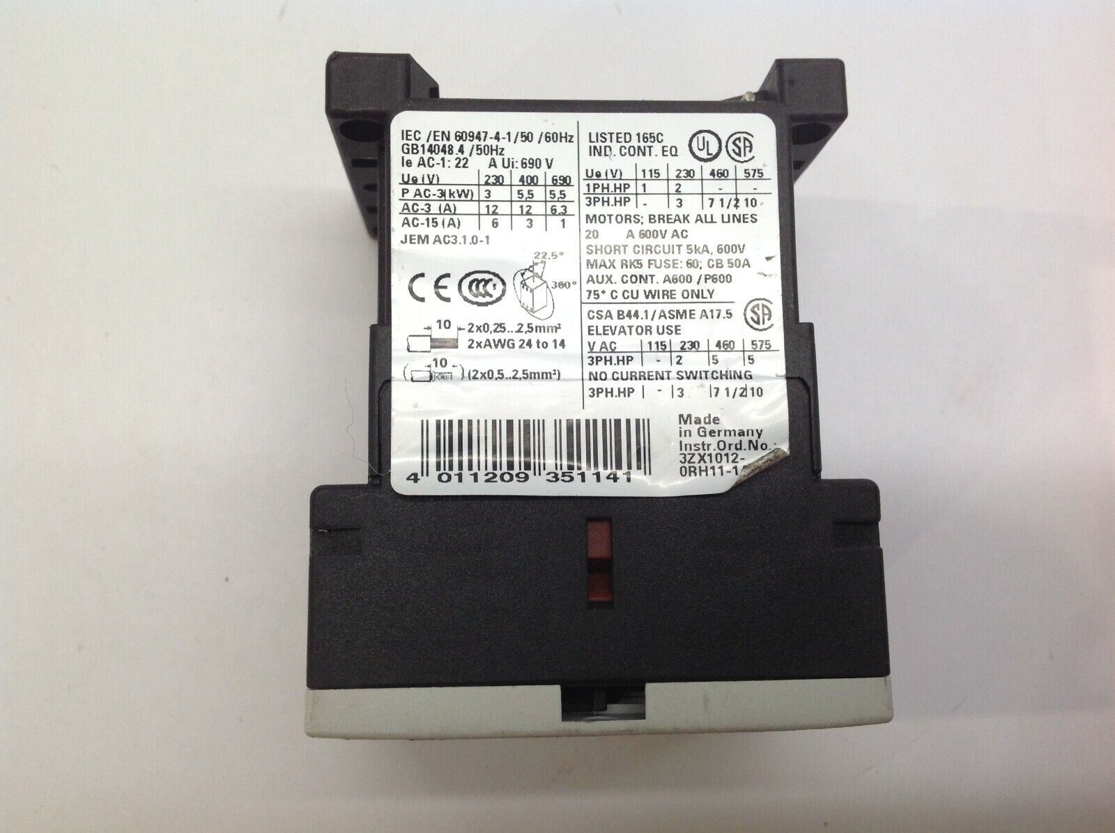 Siemens 3RT1317-2BB40 Sirius Magnetic Contactor - Maverick Industrial Sales
