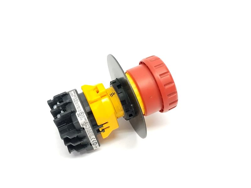 IDEC XW1E-BV404MFR 22mm Emergency Stop Pushbutton, Twist Or Pull Release - Maverick Industrial Sales