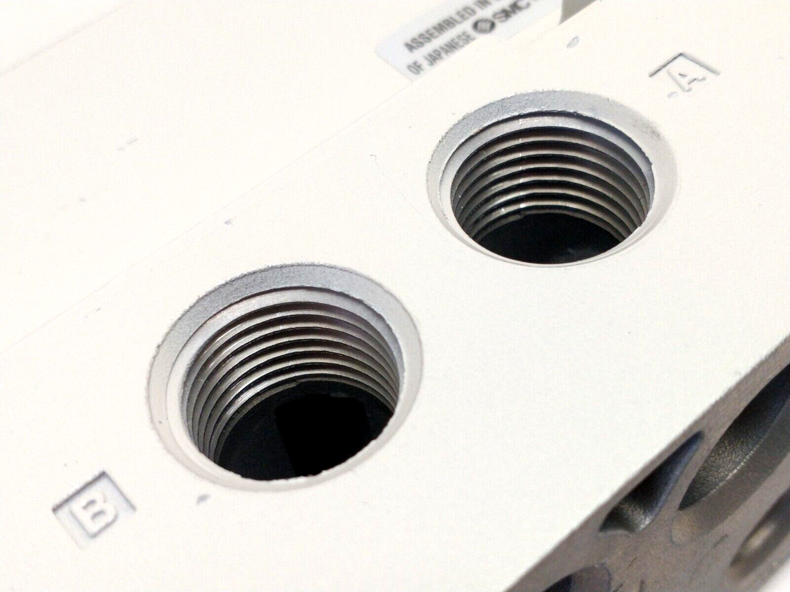 SMC VQ5000-DUQ00876 5 Port Base & Check Spacer Assembly 1/2"NPT VVQ5000-25A-5 - Maverick Industrial Sales