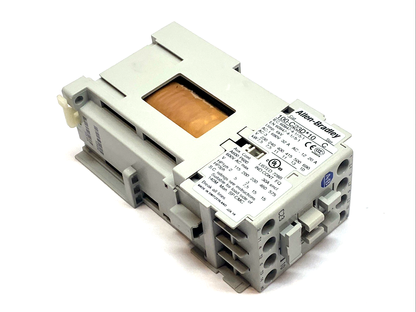 100‑C23DZJ10 | Allen‑Bradley 23A 3‑Pole Contactor 24V DC Coil 1NO Auxiliary - Used - Maverick Industrial Sales