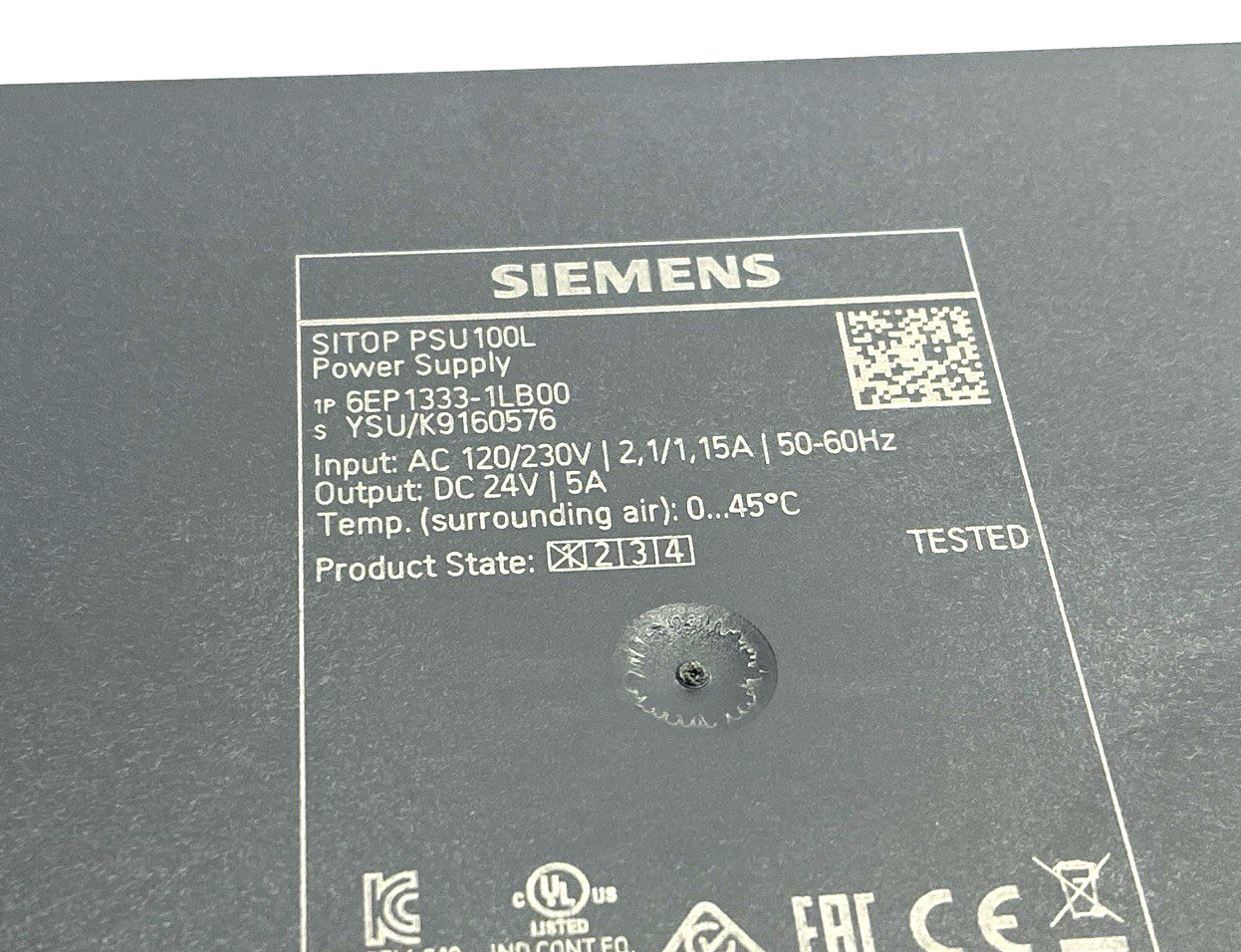 6EP1333-1LB00 | Siemens SITOP PSU100L 24VDC/5A Stabilized Power Supply AC120/230V - Used - Maverick Industrial Sales